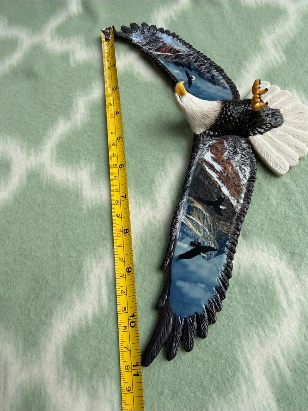 Porcelain Bald Eagle Bradford Exchange Soaring Majesty 84-B10-283.1 - Black Blue